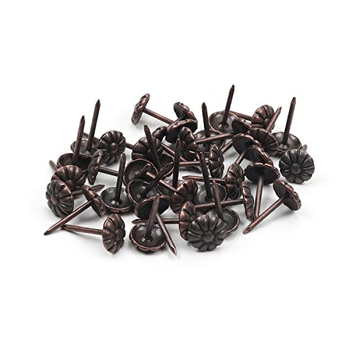 MroMax Lot de 40 clous de tapissier ronds de 9 mm de diamètre pour meubles, canapés, têtes de lit Cover