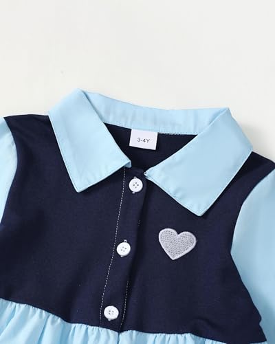 Image of SODLON Kids Toddler Girl Clothes Winter Outfits Shirt Top Bell Bottom Jeans Denim Pants Set Little Girl Fall Spring Clothing
