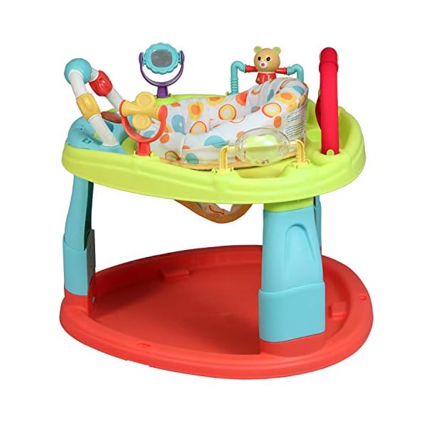 Aktivitäts- und Krabbel-Basis für Babys, Sitz um 360 ° drehbar, verschiedene Positionen, 6 Spiele, CA0, mehrfarbig – Bild 4