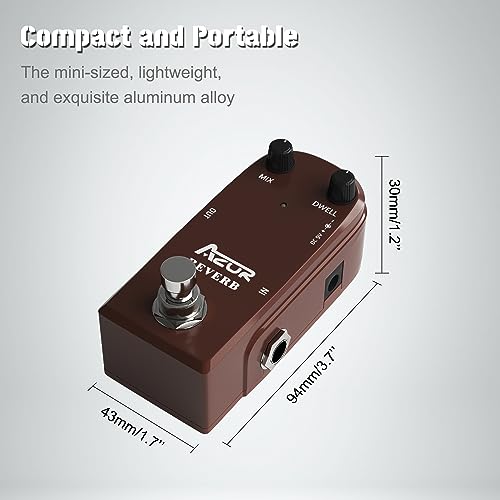 Azor Ap311 Spring Reverb Guitar Effect Pedal With True Bypass Aluminium Alloy Case #TOP3