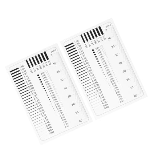 TOPBATHY Medidor Calibrador Transparente Para Detección De Defectos, Regla De Precisión Para Medición De Grietas y Rayaduras, Herramienta Compacta De Plástico Para Inspección y Control De Calidad
