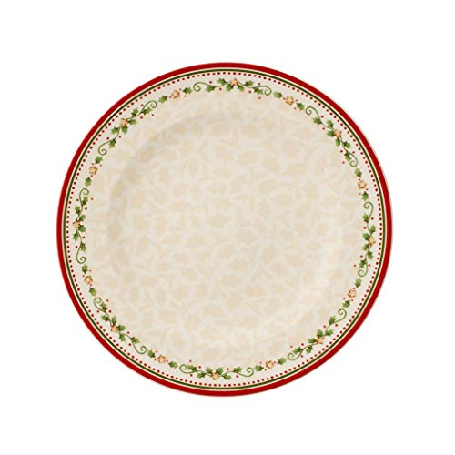 Villeroy & Boch 14-8612-2622 Plato Llano Winter Bakery Delight, Motivo Estrella fugaz, para Navidad, 27 cm, Porcelana,...