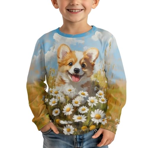 Image of Long Sleeve Shirts for Girls Winter Tops 3-16t Cartoon T Shirts for Fall Clothes
