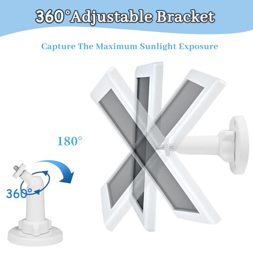 Cargador de panel solar para cámara Ring compatible con Stick Up y Spotlight Cam 6