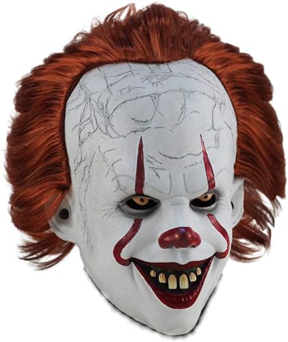 SHIFANQI Scary Clown Mask Creepy IT Mask for Adult Halloween Cosplay Costume Horror Halloween Mask Party Decoration Prop Accessory
