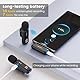 YEJATA Kabelloses Lavalier-Mikrofon mit digitaler Batterieanzeige, 360° omnidirektionale Geräuschunterdrückung, 30 m Reichweite, drehbarer Clip für iPhone 15/16, Android, PC, iPad, Tablet