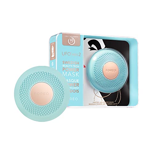 FOREO, UFO Mini 2, Spa em Casa, 5 em 1, Dispositivo de tratamento facial inteligente, Máscaras faciais, Termoterapia, Crioterapia, Para todos os tipos de pele, Cor Mint