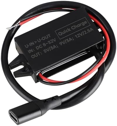 30W Type C Output Charging Adapter 8V-32V to 5V / 9V / 12V Power Converter for 12V 24V Automobiles Motorbikes Accessories Car Motorcycle Adapter