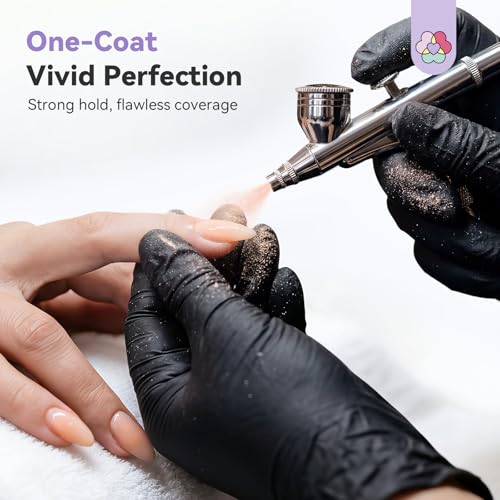 Image of SAVILAND Airbrush Gel Nail Polish Dilution Free: Light Nude Airbrush Paint for Nails Hema & Acetone Free Non Toxic No Clogging for Creating Ombre Nails Aura Nails Design Salon 20 ml