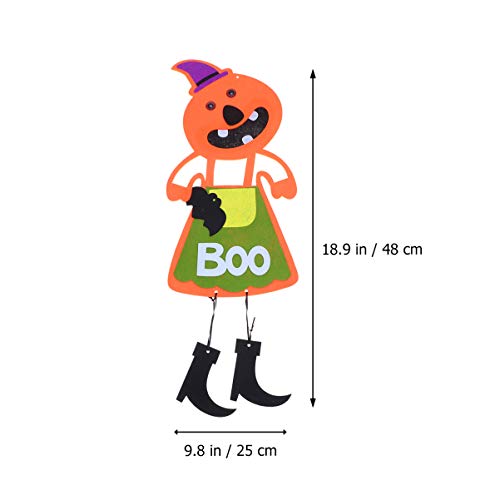 Exceto enfeite de Halloween para pendurar enfeite de abóbora fantasma desenho animado janela decoraç