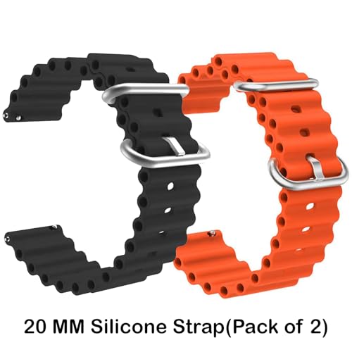 Image of ADAMO 20mm Watch Strap Combo Compatible for Bip U Pro /GTS /BIP 3 Pro /Icon Buzz and All 20mm Wristwatch and smartwatches