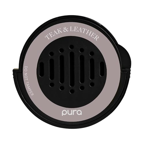 Pura Car Scent Refill - Fragrance for Pura Car Diffuser - Clean & Safe Luxury Diffuser Scent - Long-Lasting Fragrance for 30 Days of Aroma - Teak & Leather