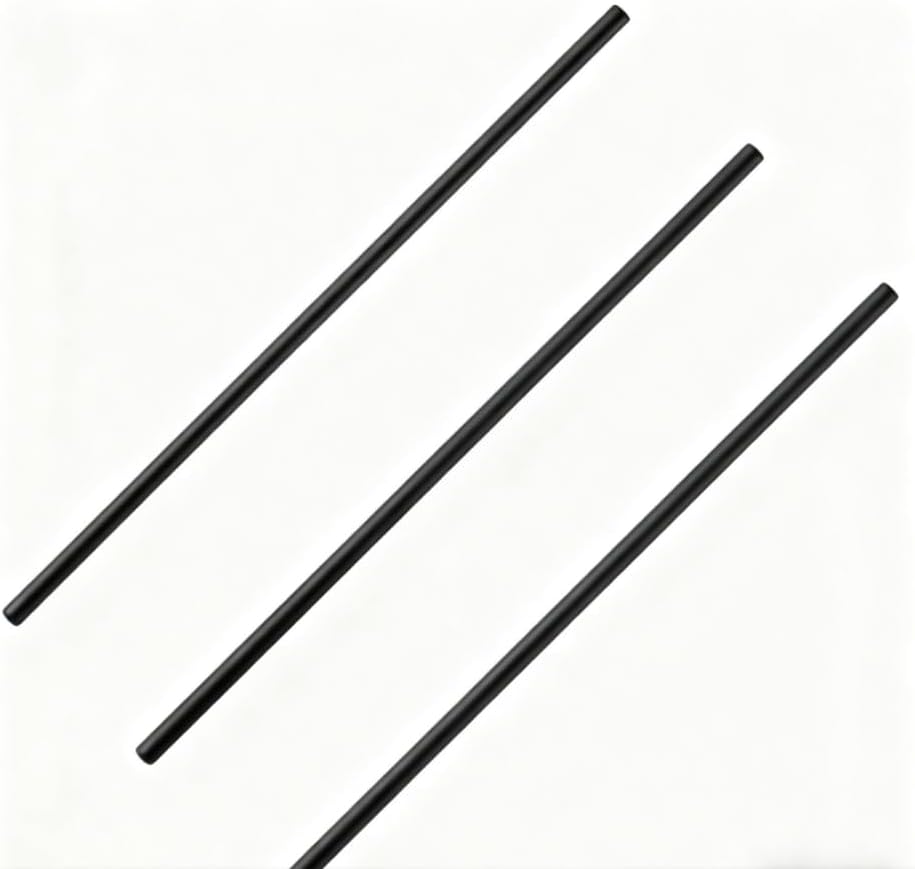 Gallery Rails for Shelves 3 Pcs 1/5" Diameter 39.3" Length Railing Rods Hardware for Glass Display Cabinet and Shelf Spindle Replacement