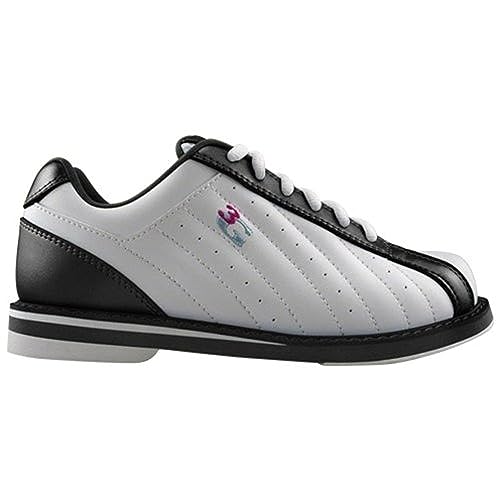 3G Kicks Unisex Bowling Shoes- Black/White 8 1/2 US