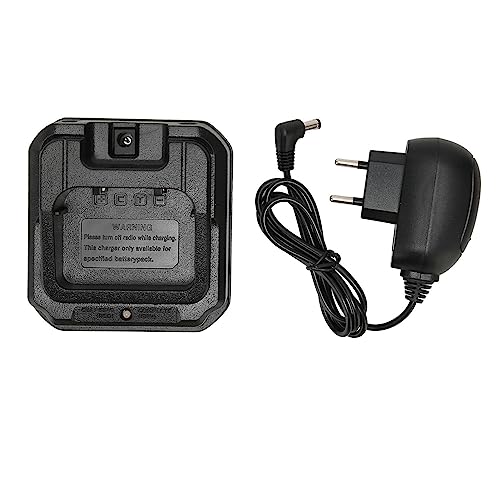 Walkie Talkie Akku-Ladestation mit Netzteil-Adapter für BF-9700 BF-A58 UV-5S UV-9R UV-9R Plus BF-R760 GT-3WP, CHR-9700 (EU-Stecker)