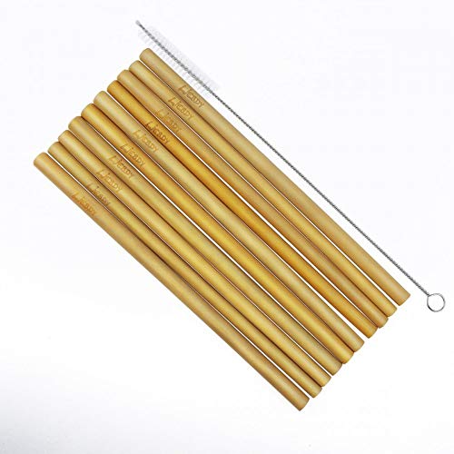 Liebdy® Set da 10 cannucce in bambù (10 pezzi da