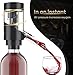 Electric Wine Aerator, Wine Dispenser Pump, Automatic Wine Pourer, Instant Wine Decanter, One-Touch Wine Oxidizer with Retractable Tube, Portable and USB Rechargeable, Matte Black