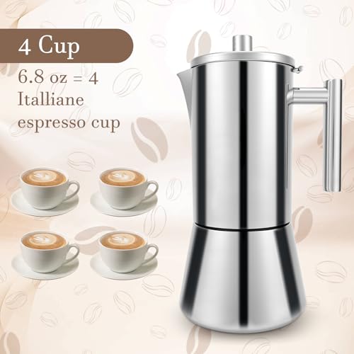 Cafetière à expresso pour cuisinière 4 tasses machine à café italienne