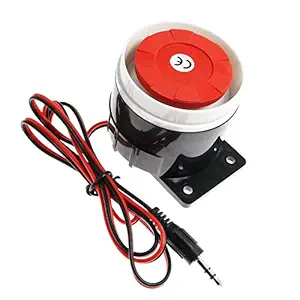 Maxmoral 1-Pack DC 12V 120dB Piezo Electronic Buzzer Alarm Horn Wired Siren for Home Security Alarm System