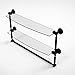 Allied Brass WP-34TB/24 Waverly Place Collection 24 Inch Two Tiered Integrated Towel Bar Glass Shelf, Matte Black