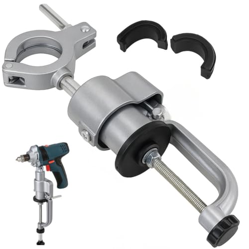 RER ドリル スタンド ホルダー ルーター リューター グラインダー テーブル バイス 360度 DIY 研磨 垂直 (グレー)のサムネイル