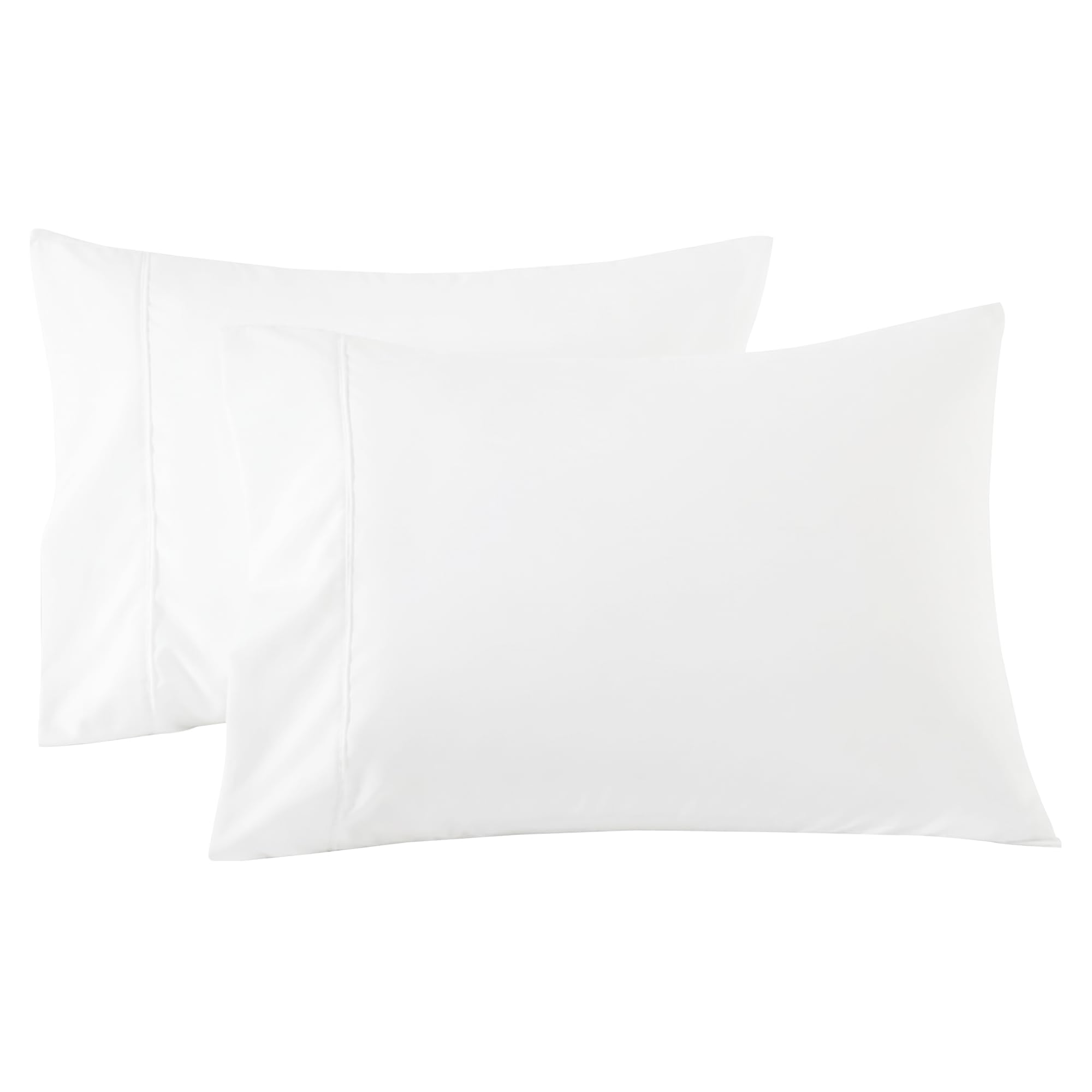 White King Pillowcases Set of 2 100% Egyptian Cotton 1000 TC Pillow Cases with Long Staple Cotton & Sateen Weave, Silky Soft Hotel - Like Bed Pillow Covers for Comfy Sleeping, Snug Fit