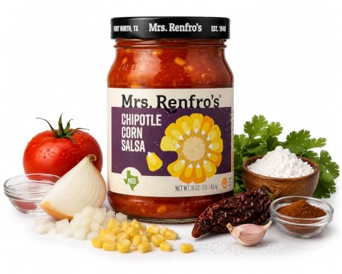 Mrs. Renfro's Chipotle Corn Salsa, 16 oz Jar (Pack of 1) – Gluten Free...