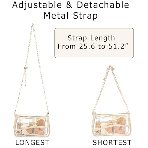 Image of YGR Clear Bag Stadium Event Concert Approved, Transparent Clear Crossbody Purse Shoulder Bag for Women