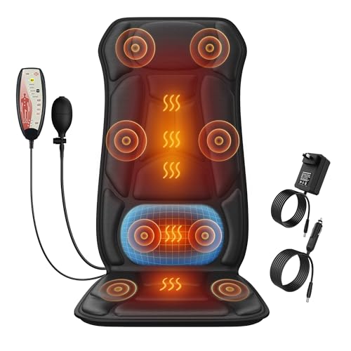 Massage Chair Pad with Heat and Lumbar Support