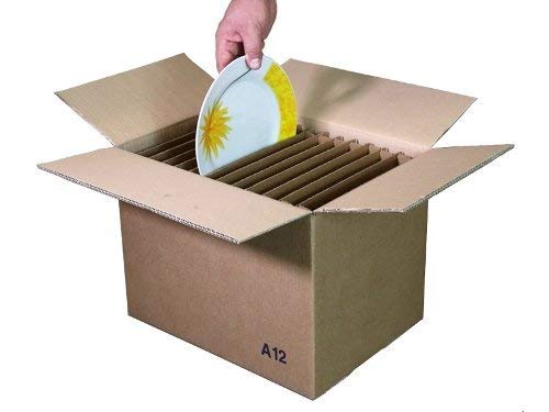srl 10 Scatole 8 Piatti Fondi Diametro Max 29 cm. Spessore Max 4,5 cm. Cartone 2 Onde Trasloco+Spedizione