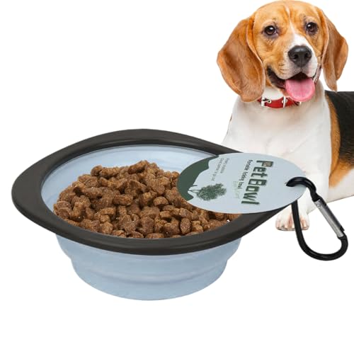 Opdestn Ciotola Per Cani Da Viaggio,Ciotola Acqua Portatile Pieghevole | Contenitore Cibo Con Moschettone, Accessorio Alimentazione per Escursionismo Viaggio