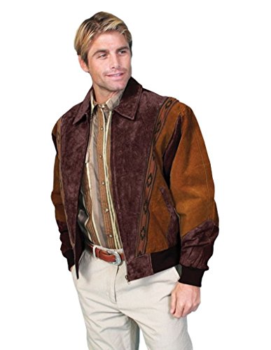 Scully Men's Boar Suede Leather Arena Jacket Chocolate XXX-Large