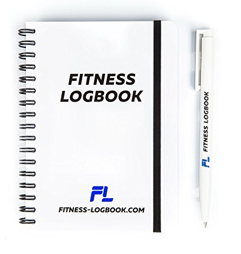 Fitness Logbook: Undated Workout Journal w/ Pen – 4 x 6 inches – 75 Workouts – Thick Paper, Durable Cover, Round Corners, Wire-bound – Stylish And Easy-To-Use Gym Log Book