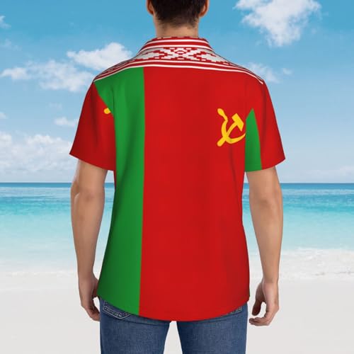 Chemise hawaïenne drapeau Biélorussie pour vos soirées plage et barbecues d'été - 4