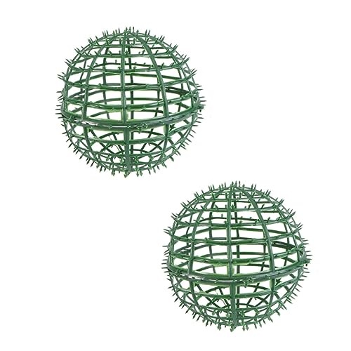MUCKLILY 2pcs Plastic Plant Rack Artificial Topiary Ball Frame for Garden Wedding Home Decor Faux Greenery Support for Elegant Floral Arrangements