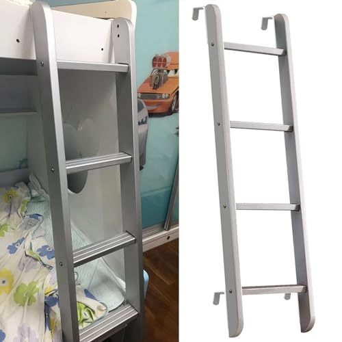 Échelle de lit superposé en bois massif Premium avec crochets et finition robuste - 2