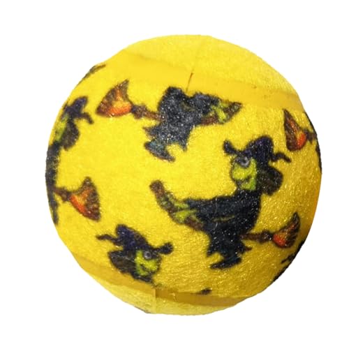 Pelota de salto para perros, pelotas para masticadores agresivos, juguetes resistentes para mascotas con patrón de brujas | Juguetes de agua, pelotas interactivas para perros, juguetes para masticar
