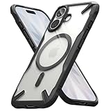 【Ringke】 iPhone 17 ケース FUSION-X MAGNETIC PC+TPU 首掛け 斜め掛け クロスボディストラップ Magsafe対応 耐黄変 落下防止 耐衝撃 滑り止め マグネット搭載 スマホケース カバー アイフォン17 (ストラップホールあり) - Magnetic Black