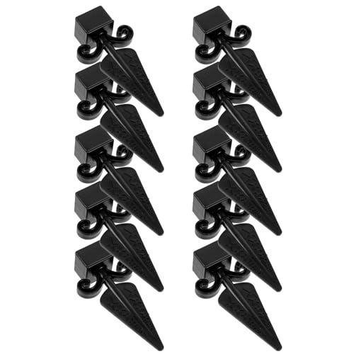 WOONEKY Tapas de Postes para Cercas de Plástico Negro Pack de 10 Unidades Cubiertas Decorativas Resistentes para Protección y Decoración en Jardín y Exteriores
