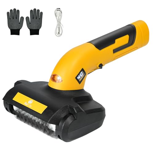 Electric Grill Brush, Grill Cleaner with LED Light & Battery Power Display, 350 RPM Shed-Free Steel Bristles, Removable Brush Head, Cordless & Type-C Rechargeable Grill Scraper for Outdoor BBQ