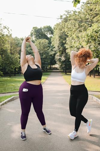 Image of MOREFEEL 3 Pack 8 inch High Waisted Biker Shorts for Women, Casual Summer Knee Length Tummy Control Running Athletic Yoga Shorts
