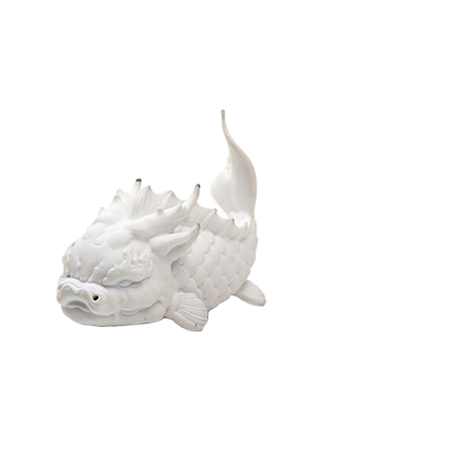 Sculpture Décor Dragon Carpe animal de compagnie thé et statuette chance