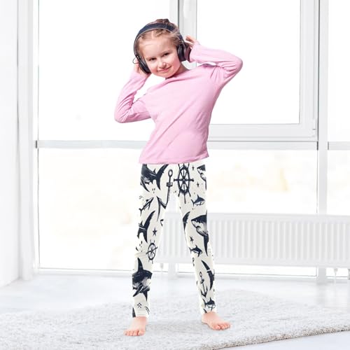 Toddler Girls Leggings Printed Yoga Pants Leggings Sketch Sharks for Kids4