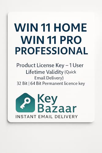 Image of Win 11 Product License Key - 1 User Lifetime Validity (Quick Email Delivery) 32 Bit | 64 Bit. And Quick Installation Support with 1-Year Warranty (Win 11Pro, Win)