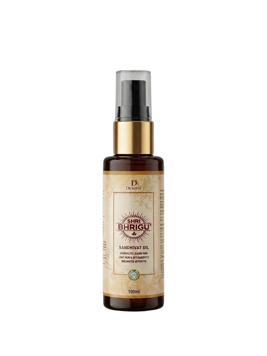 Desons Shri Bhrigu Sandhivat Ayurvedic Massage Oil Spray for Joint & Muscle Care | Herbal Body Massage Oil Spray | External Use | Fast Absorbing Formula | 100 ml-image-3