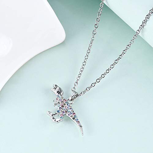 luomart Girls Dinosaur T-Rex Charm Necklace Jewelry Gift,Animal Lover Gifts Pendant for Women2