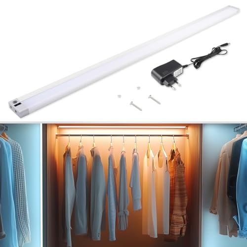 da LIGHT LED Unterbauleuchte Küche mit Sensor – 57cm Schrankbeleuchtung Berührungslos – 4000K Neutralweiß 8W 620lm – 26V Niederspannung Küchenlampe für Arbeitsplatte & Vitrine, 1,5m Kabel