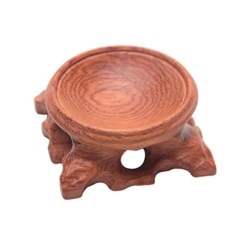 HilMe Support pour boules de cristal - Support sculpté en bois naturel Cover