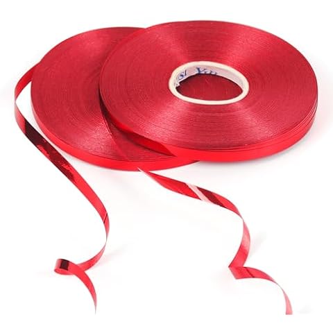 50m Shiny Red Curling Ribbon Rolls Cover