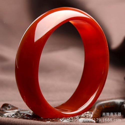 Red Jade Bangle Bracelet, For Women Genuine Ice Agate Widened and Thickened, vintage bracelet women4